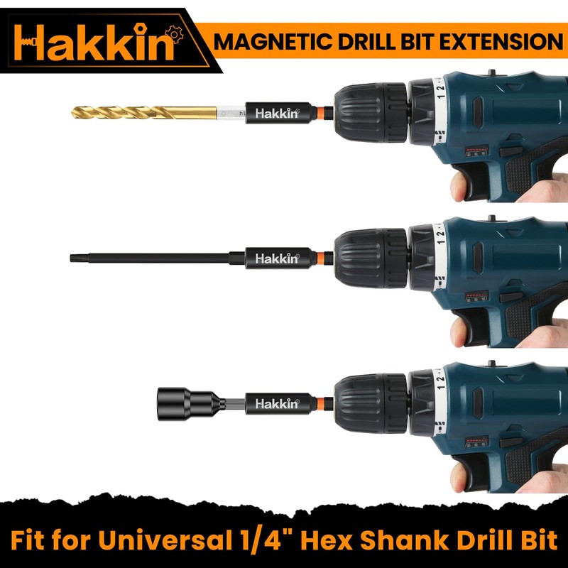 Hakkin Magnetic Bit Holder 5Pcs 60mm Impact Bit Holder S2