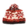 Hand Knit Wool Warm Beanie Hat Fleece Lined Snowflake Pattern