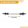 Partuto 2pcs 75mm/2.95in Car Splitter Support Rods Adjustable Front Rear
