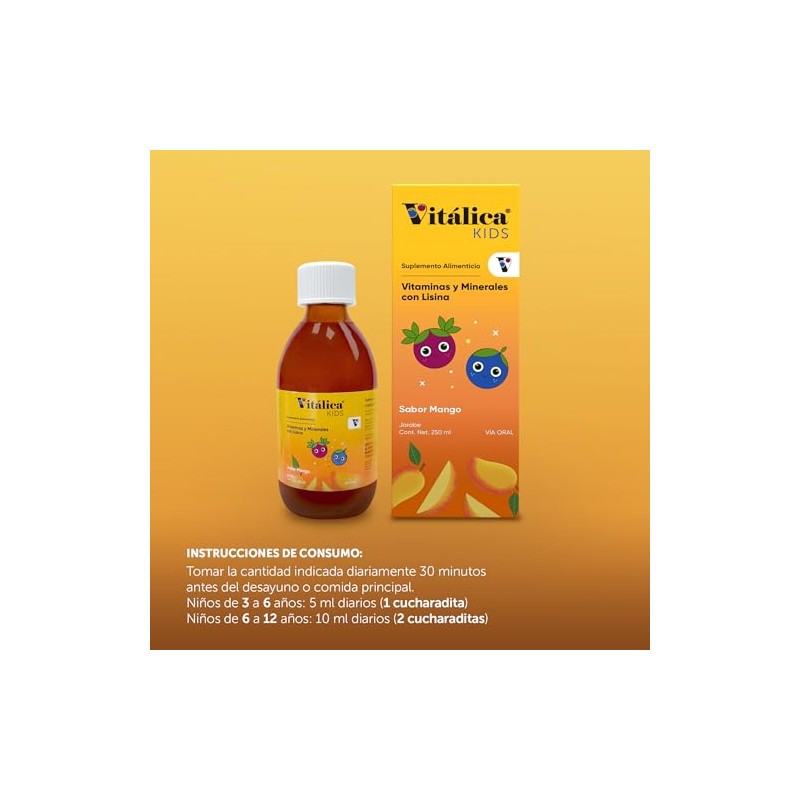 Bomuca Vitalica Kids 250ml Suplemento Alimenticio Vitamina Calcio Contribuye Sano