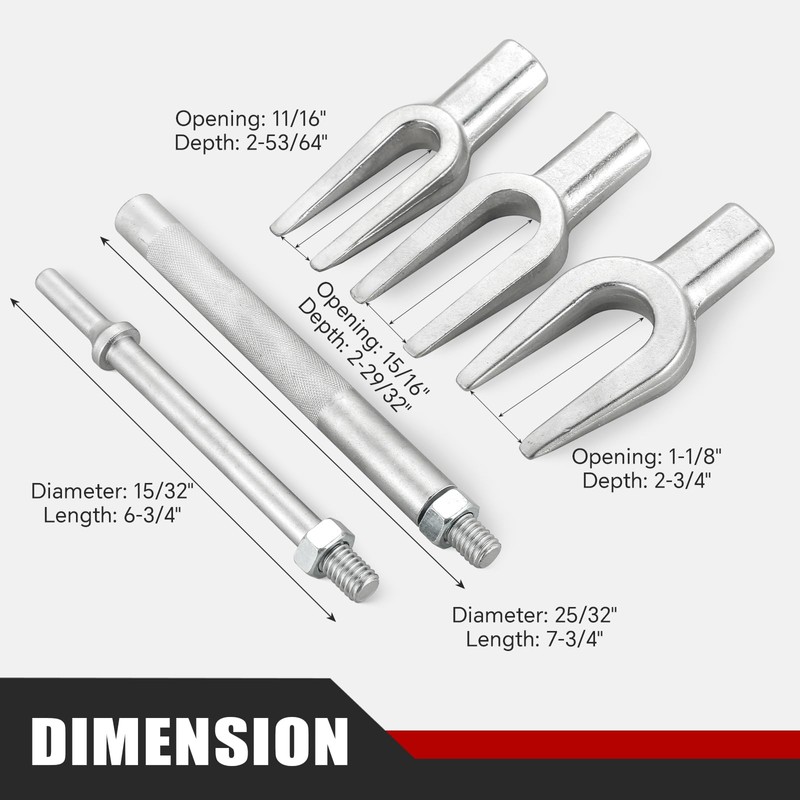 ATPEAM 5-Piece Ball Joint Separator Set | Pickle Fork Tool