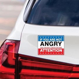 If You’re Not Angry Magnet, Resist Hate Magnet, Anti-Trump, Resist Racism Car Decal, Resist Fascism - 6" x 4.5"