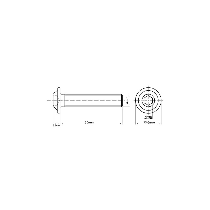 A2 Stainless Steel Flanged Button Head Screws Bolts Allen Socket
