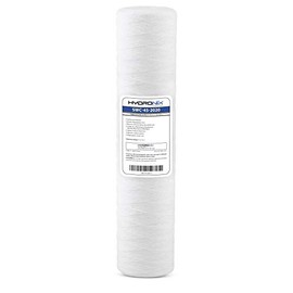 Hydronix SWC-45-2020 String Wound Water Filter Cartridge for Whole House, Wells or Commercial 4.5" x 20" - 20 micron