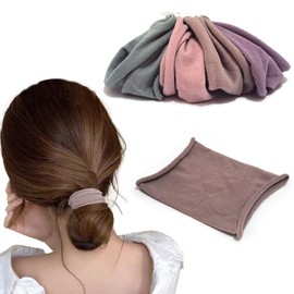 Yokosen Hair Rubber Korean Style, Set of 4, Stylish, Simple, Non-Tracing, Hair Clip, Thick, Soft, No Headaches, Non-Cut Rubber, High Elasticity, Fashionable, Accessories, Colorful
