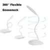 LED Table Lamp,Portable Eye-Protected Flexible Gooseneck Small Desk Lights for