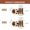 20-Piece M10x 15mm Threaded Insert Nuts for Wood - Hex