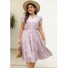 Keluummi Plus Size Wedding Guest Midi Dresses for Curvy Women,