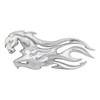 Grand General 90191 Chrome Plastic 'Flamed Horse' Mud Flap Cut-Out