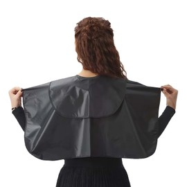 Harukita Shampoo Cape, Hair Dyeing Cape, Hairdressing Cape, Hairdressing Cloak, Barber Room, Shaving Tool, Waterproof, Adjustable, Foldable, Home, Hair Cut, Anti-Static, Unisex, Black