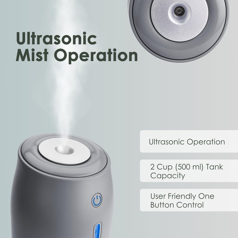 Airvana Aqua Glo Personal, Portable Humidifiers for Bedroom – Ultrasonic