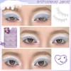 White False Eyelashes (3 Pairs), Top Eyelashes, Soft, Transparent Eyelash