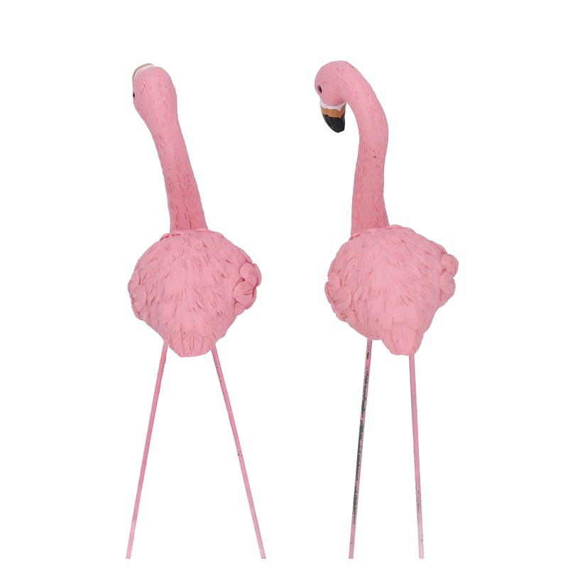 4 Pcs Pink Flamingo Garden Statue Fine Details Stylish Vivid