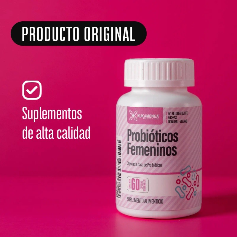 Probióticos | Salud Femenina | Vegano | 60 Cápsulas Sin