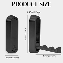 Mayoii 4pcs Folding Coat Hooks, Flip Down Hook for Hanging Coats, Bags, Towels and Keys Anywhere on Your Wall,Foldable Wall Hook Made of Zinc Alloy in Nordic Style (Black,Silver)