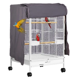 QBLEEV Birdcage Cover, Breathable Night Cover for Bird Cages, Parrot Cage Cover Shade Pet Universal Blackout Windproof Light-Proof Sleep Reduces Distractions Night Accessories Cloth Without Cage