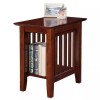 AFI Mission Solid Wood Chair Side Contemporary Table in Walnut
