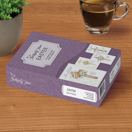 Faithfully Yours Designer Greetings Religious Easter Card Assortment - Easter Greetings with Biblical Scripture Verses (Box of 12 Greeting Cards with Envelopes)