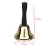 HALJIA Classic Metal Hand Bell Gold Handheld Loud Call Service