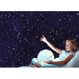 10X8FT Night Sky Star Universe Space Starry Photography Backdrops Kids Boy or Girl Birthday Party Decor Photo Background Banner