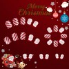 Christmas Press on Nails Short Square SWEKKE Red French Tip