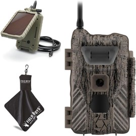Stealth Cam Flashback 40MP Trail Camera with 0.4s Trigger Speed, True Color Night Photos, White Xenon Flash, App-Controlled, Verizon & AT&T, Microfiber Cleaning Cloth, and Solar Panel