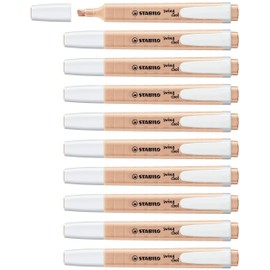 Highlighter - STABILO swing cool Pastel Box of 10 Creamy Peach