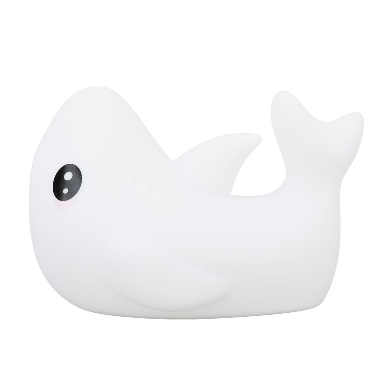 Night Light Silicone Cute Shark USB Rechargeable LED Colorful Night