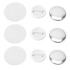 100 Sets Pin Back Button Parts Round Shape Metal Back