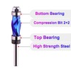 Jiiolioa Top & Bottom Bearing Compression Flush Trim Router Bit