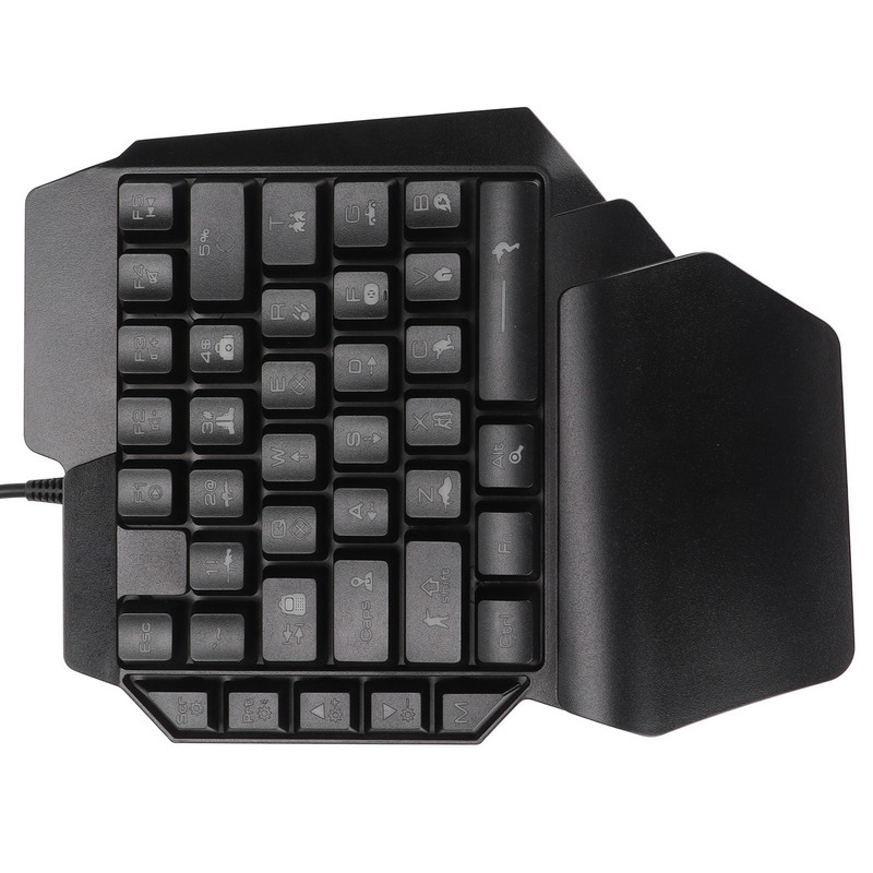 One Handed Gaming Keyboard 39 Keys Luminous Ergonomic Design Anti