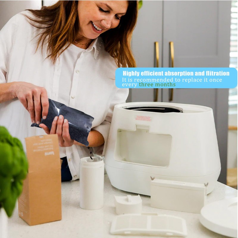 Odor Absorbing Filter Refills Compatible with Lomi Smart Waste Kitchen
