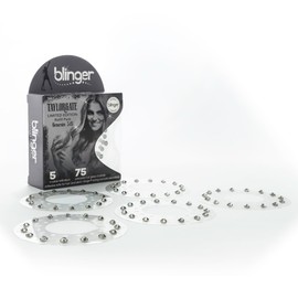 blinger® Limited Edition Taylorgate Refill Pack - Genesis 3:15 | 75 Precision-Cut Glass Crystals (5 Discs) | Hair Safe - Bling In, Brush Out | blinger® Styling Tool Not Included | Grey Diamond 5 MM