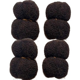 Tight Afro Kinky Human Hair,Ideal for Making,Locs Repair,Extensions,Twist,Braids 4 Bundles/Package Brown #2 8inch