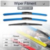 HODEE 3 Wipers 22"+20"+9" Colour Wiper Replacement for Ford Bronco