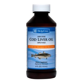 De La Cruz Icelandic Cod Liver Oil 118 ml – Natural Source of Omega‑3, Vitamin A & D 🐟🇮🇸🧴