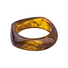 Caiyao Colorful Square Acrylic Resin Bangle Bracelet Wristbands Tortoiseshell Acetate Plate Cuff Bracelet Vintage Wide Irregular Geometric Plastic Bracelet for Women Jewelry-A amber 1