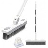 180° Rotating Gap Cleaning Tool with V-Shaped Bristles and Squeegee