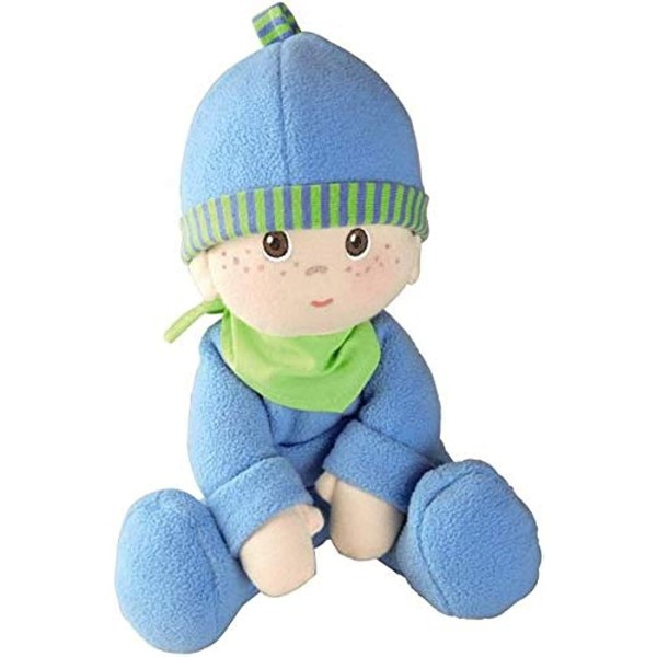 HABA Snug-up Doll Luis 8" First Boy Baby Doll - Machine Washable for Ages Birth and Up