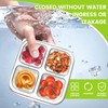 LATERN 25Pcs Bento Snack Containers, 16CM x 16CM 4 Compartments