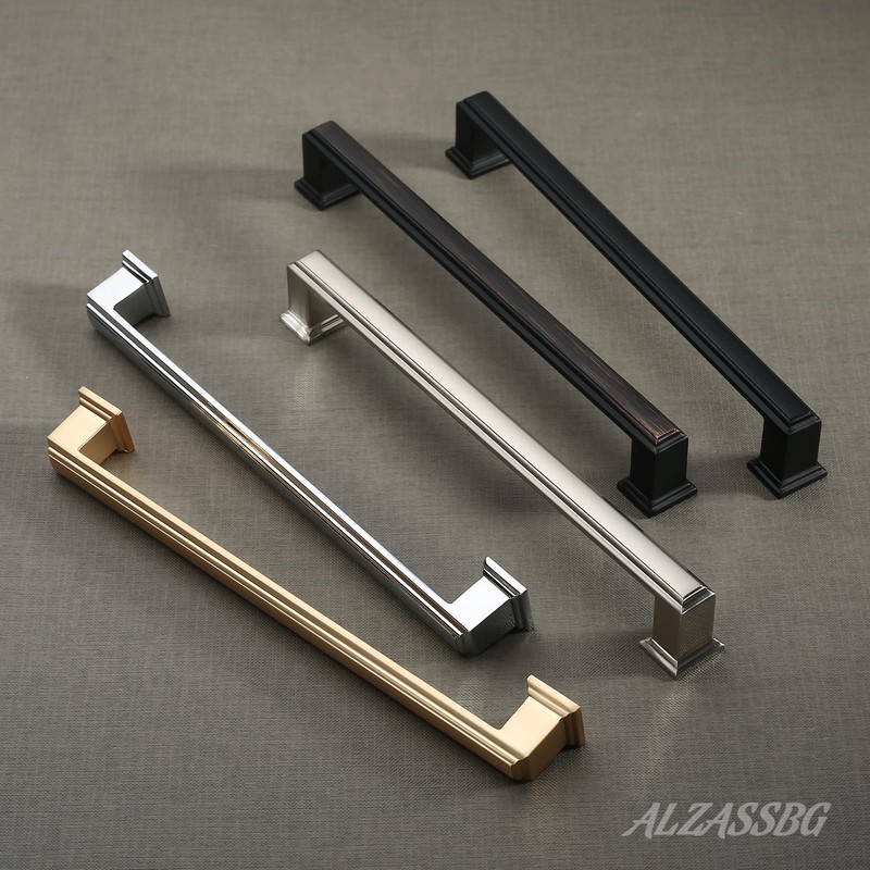 Alzassbg 6 Pack Polished Chrome Cabinet Pulls, 7-1/2 Inch(192mm) Hole