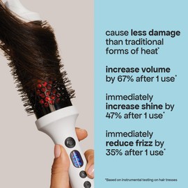BONDIBOOST Infrared Thermal Brush, Heated Thermal Round Brush for Smooth + Shiny Hair, Dry Hair Styling for Instant Volume, Less Hair Breakage + Minimizes Snags, Frizz-Free