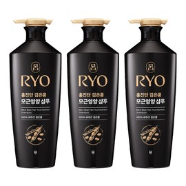 Ryeo Hongjindan Black Bean Hair Root Nourishing Shampoo White Floral Fragrance, 820ml, 3 pcs / 려 홍진단 검은콩 모근영양 샴푸 화이트 플로럴향, 820ml, 3개