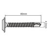 SKIR'CO (Pack of 40) Painted Self-Drilling Screws 4.2 x 40