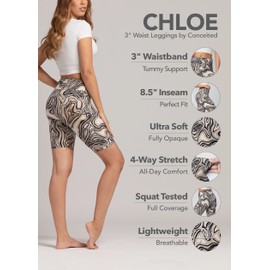 Conceited Biker Shorts Women - Soft - High Waist Tummy Control - Essential - Regular and Plus Size - Retro Coffee - Small - Medium