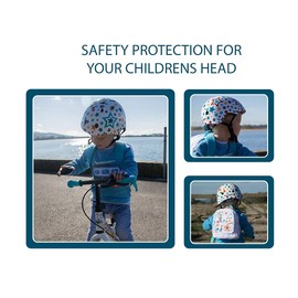 KIDDIMOTO Fahrrad Helm für Kinder - Design Sport Helm für Skates, Roller, Scooter, laufrad (S (48-53cm), Sterne)