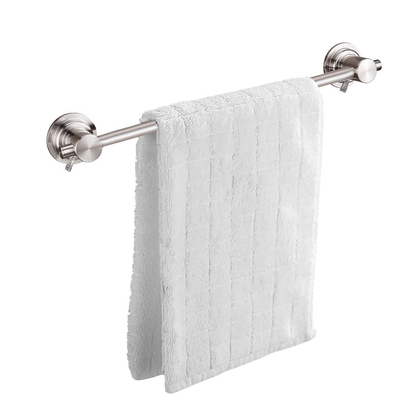 JiePai 24 inch Suction Cup Towel Bar,Towel Racks for Bath,Brushed