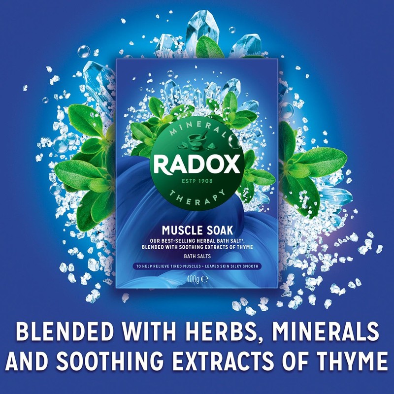 Radox Muscle Soak Bath Therapy Thyme Scented Herbal Bath Salt