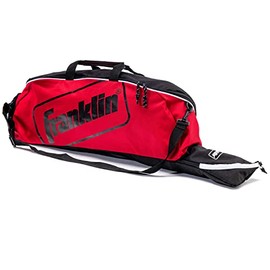 Franklin Sports Youth Baseball + Softball Bat Bag - Boys + Girls Tee Ball, Softball + Baseball Bag for Kids - Junior Bat + Equipment Bag - Red