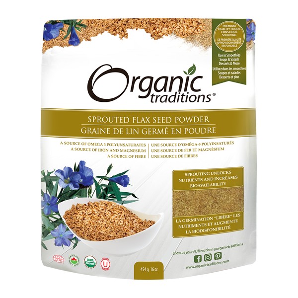 Organic Traditions Organic Sprouted Flax Seed Powder 454g